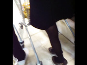 大神超市里面对着高跟丝袜直接就射了，看着好爽