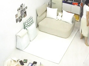 黑客破解家庭摄像头偷拍❤️少妇中午约男同事回家调试家里的电器弄好被连续干了两次后匆匆离开中途还吃了点饼干