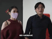 ed-mosaic- 颜值不错的白领姐姐被绿帽男友带到圣地解锁6P初体验开始还害羞戴口罩