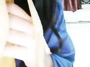 对白精彩萝莉主播柠檬路上勾搭两个同龄大学生处男宾馆开房3P其中一个秒射