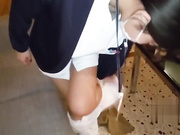 现役护理师穿着工作服自拍性爱。刚毛小穴大量中出