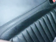 车震橙色卫衣黑短裙肉丝户外车震